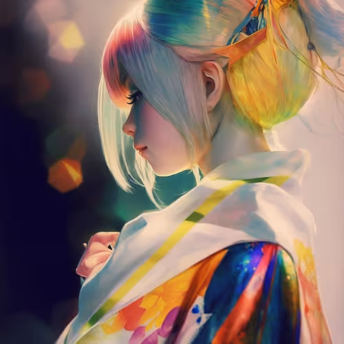 Rainbow Hair Girl