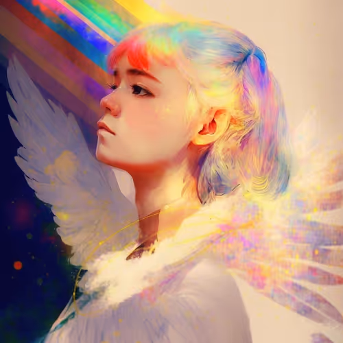 Rainbow Hair Girl
