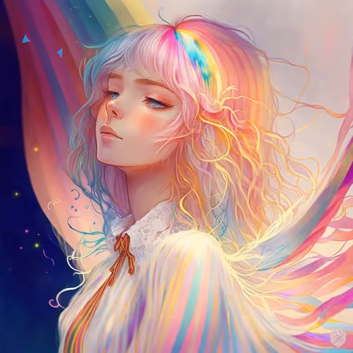 Rainbow Hair Girl