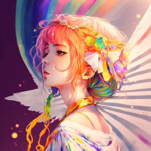 Rainbow Hair Girl