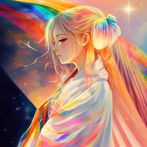Rainbow hair girl #143