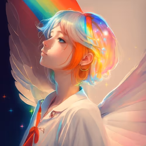 Rainbow Hair Girl