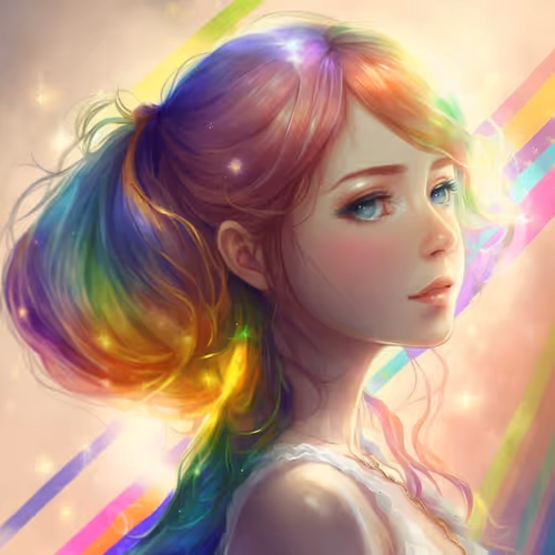 Rainbow Hair Girl