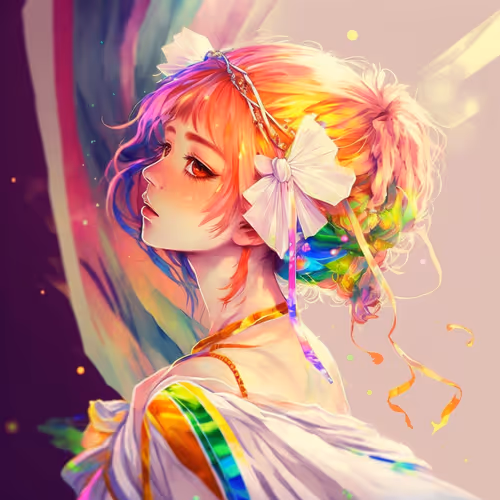 Rainbow Hair Girl