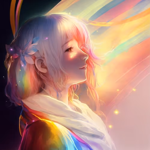 Rainbow Hair Girl