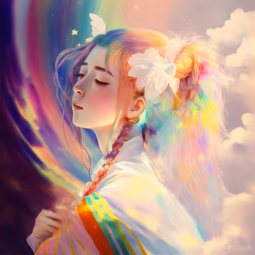 Rainbow Hair Girl