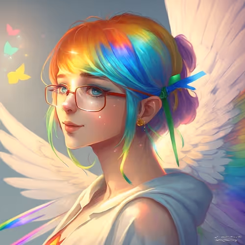 Rainbow Hair Girl