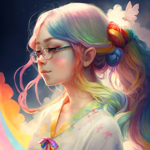 Rainbow Hair Girl