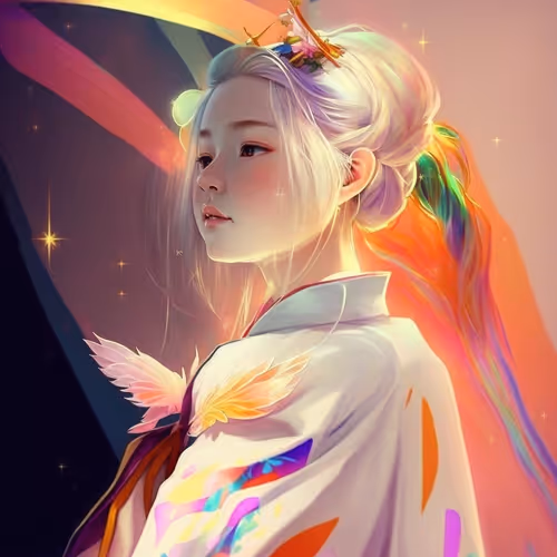 Rainbow Hair Girl