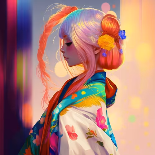 Rainbow Hair Girl