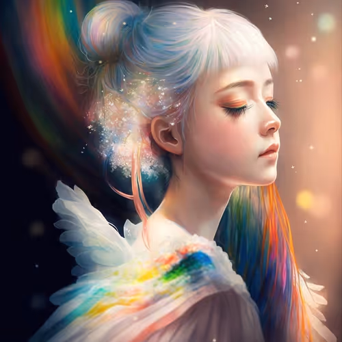 Rainbow Hair Girl