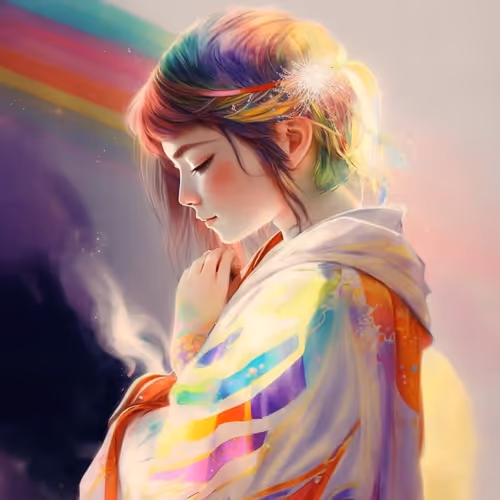 Rainbow Hair Girl