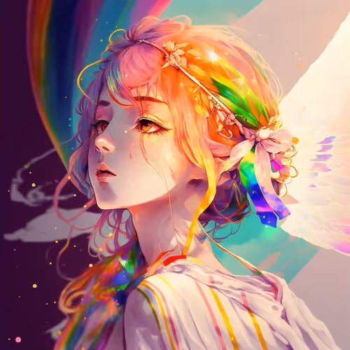 Rainbow Hair Girl