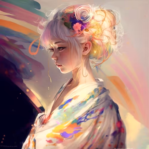 Rainbow Hair Girl