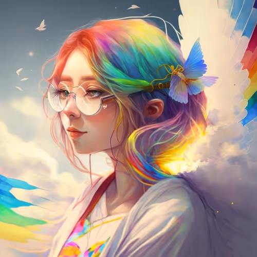 Rainbow Hair Girl