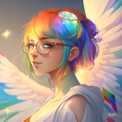 Rainbow Hair Girl