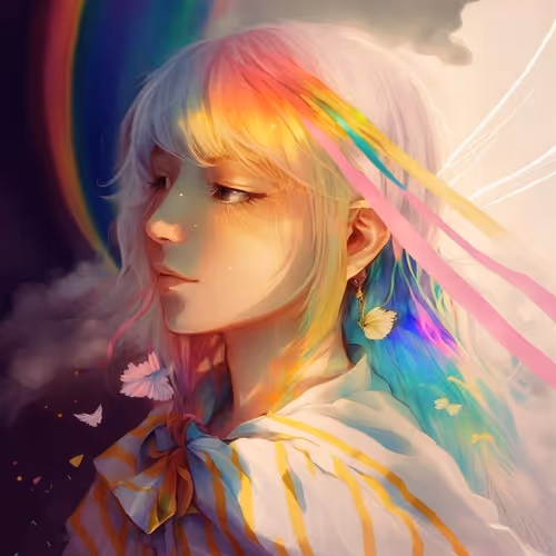 Rainbow Hair Girl