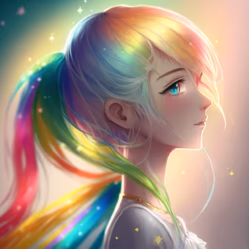 Rainbow Hair Girl