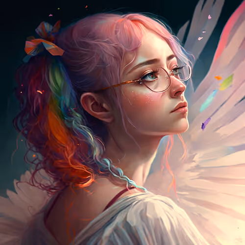 Rainbow Hair Girl