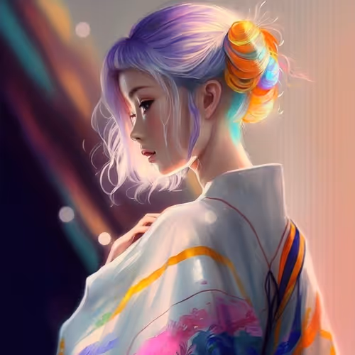Rainbow Hair Girl