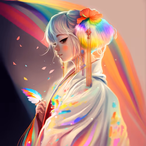 Rainbow Hair Girl
