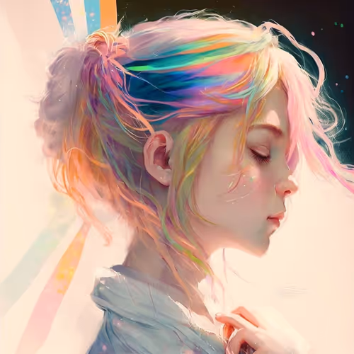 Rainbow Hair Girl