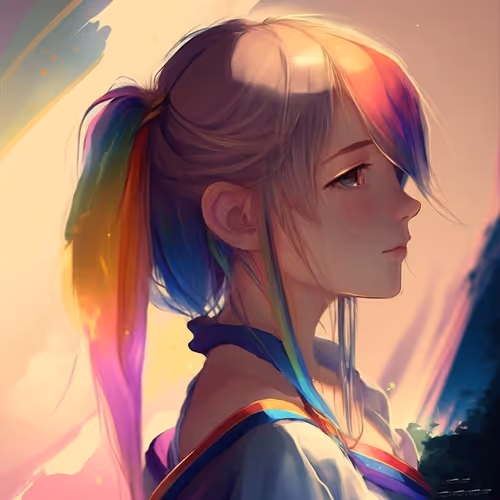 Rainbow Hair Girl