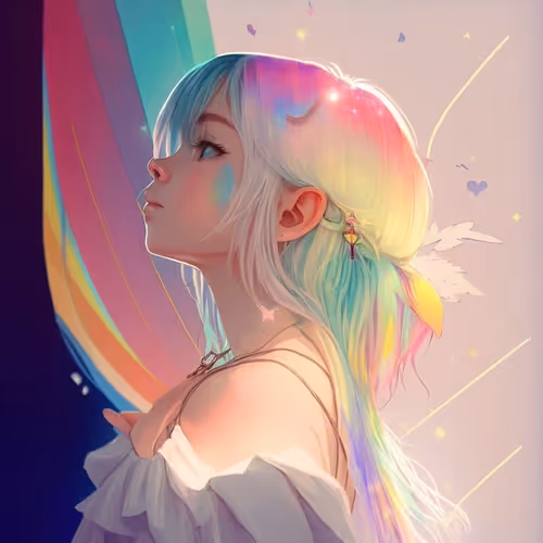 Rainbow Hair Girl