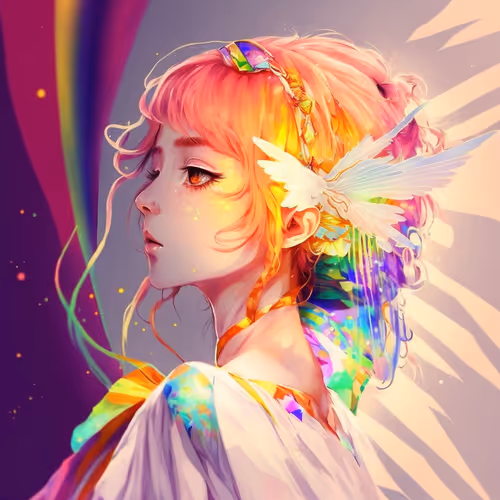 Rainbow Hair Girl