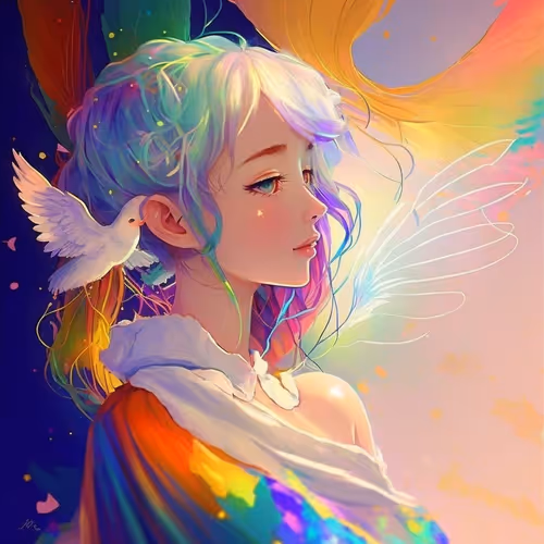 Rainbow Hair Girl