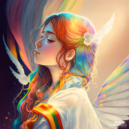 Rainbow Hair Girl