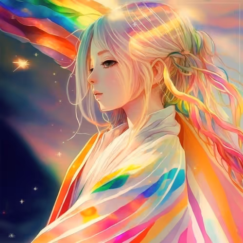 Rainbow Hair Girl