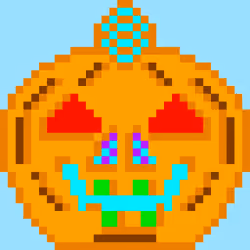 Halloween Pixel Pumpkin #1