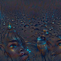 GLOWING RAIN WATER ELEMENT