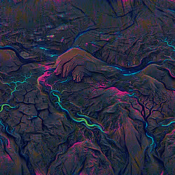 NEON VALLEYS WITH RIVERS EARTH ELEMENT