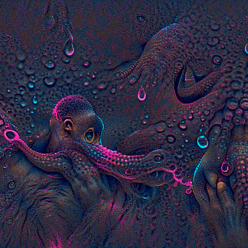 NEON GIANT OCTOPUS WATER ELEMENT