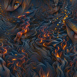 GLIMMERING RIVER OF FLAMES FIRE ELEMENT