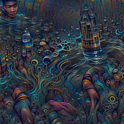 PSYCHEDELIC UNDERWATER CITY WATER ELEMENT