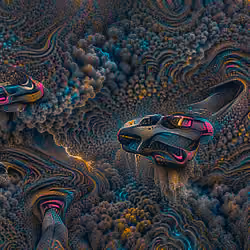 TRIPPY FUTURISTIC CARS AIR ELEMENT