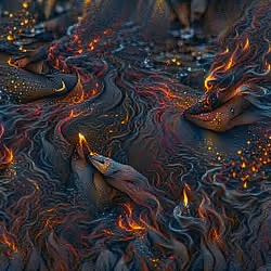 GLIMMERING RIVER OF FLAMES FIRE ELEMENT