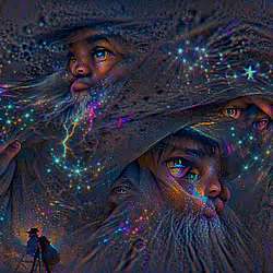 GLOWING PEERING THROUGH UNIVERSE DESTINY ELEMENT