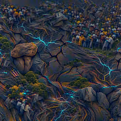 ELECTRIFIED ROCKY HILLSIDE EARTH ELEMENT