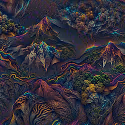 PSYCHEDELIC MOUNTAIN RANGE EARTH ELEMENT