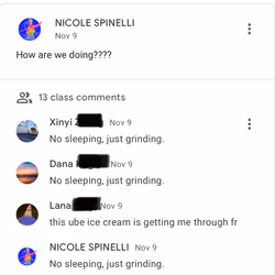 no sleeping, just grinding