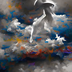 You Are The Lone Star Beaming Thru The Gray Clouds. Black And White Shadows Dance.