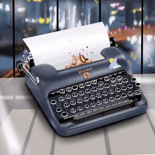 20 Mint Typewriter