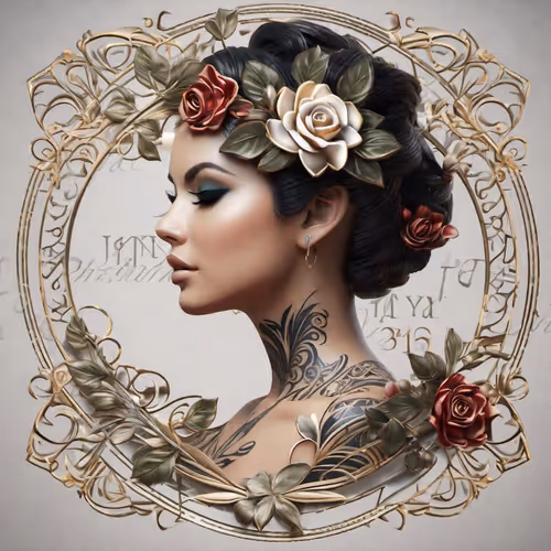 Lady with Tattoo