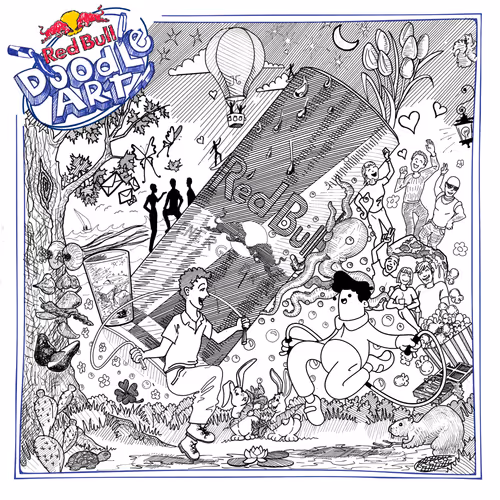 Red Bull Doodle Art Collection Mentored By Burnt T
