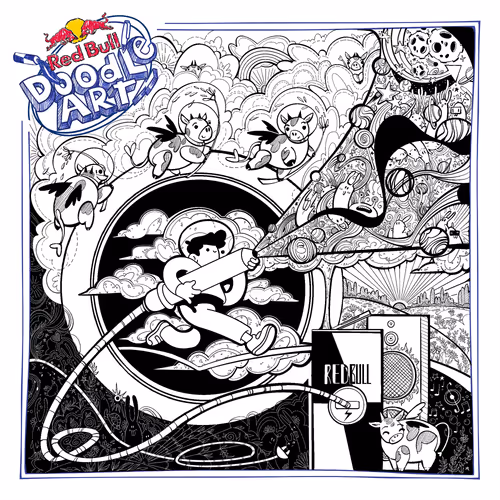 Red Bull Doodle Art Collection Mentored By Burnt T