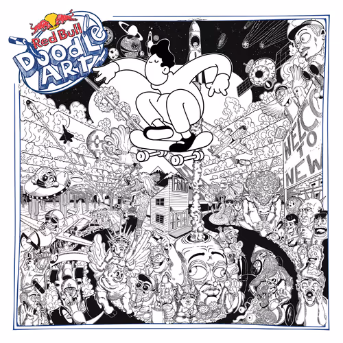 Red Bull Doodle Art Collection Mentored By Burnt T
